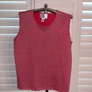 Metallic red Susan Graver tank top